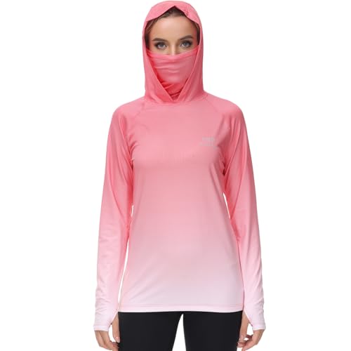 Bassdash FS23W Damen Angel Kapuzenshirt mit UPF 50+ und Daumenlöchern für Gesichtsmaske von Bassdash