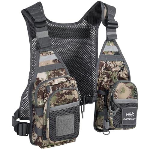 Bassdash FV08 Fliegenfischerweste Anglerweste Ultra Lightweight für Männer und Frauen Tragbare Brustpackung von Bassdash