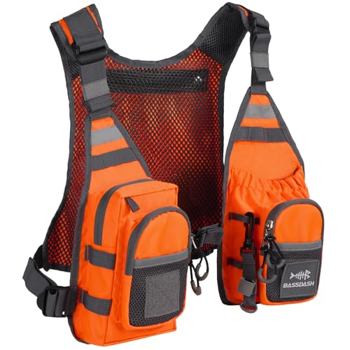 Bassdash FV08 Fliegenfischerweste Anglerweste Ultra Lightweight für Männer und Frauen Tragbare Brustpackung von Bassdash