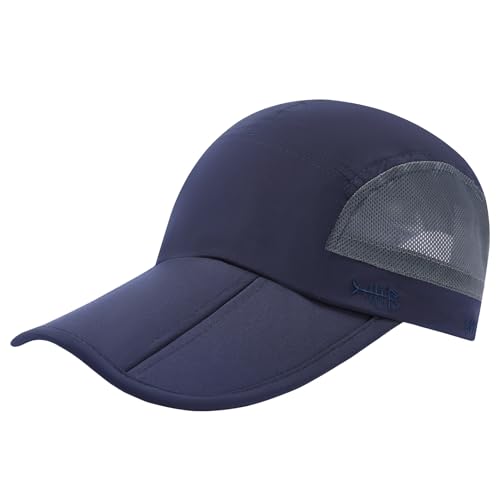 Bassdash Faltbare Angel Baseballkappe UPF 50+,Wasserabweisend Sonnenschutz Tragbare Krempenhüte für den Außenbereich Herren Damen Wandern Verstellbar von Bassdash