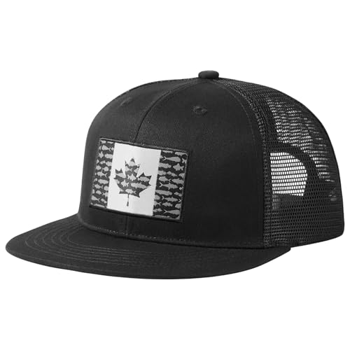Bassdash Flache Trucker Cap Verstellbar Snapback Cap Baseballkappen Mesh Rückseite für Herren Damen Angeln Jagd von Bassdash