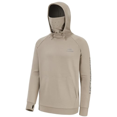 Bassdash Herren Fleece Hoodie Warmer Pullover Kapuzenpullover mit Schlauchschal Wasserdicht Jagd Angeln Sweatshirt FS18M von Bassdash