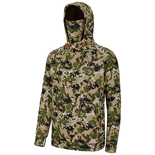 Bassdash Herren Fleece Hoodie Warmer Pullover Kapuzenpullover mit Schlauchschal Wasserdicht Jagd Angeln Sweatshirt FS18M von Bassdash