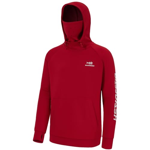 Bassdash Herren Fleece Hoodie Warmer Pullover Kapuzenpullover mit Schlauchschal Wasserdicht Jagd Angeln Sweatshirt FS18M von Bassdash