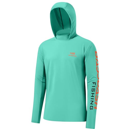 Bassdash Herren Kapuzenpullover Shirt Sonnenschutz UPF50+ UV Pullover Langarm Hoodie für Angeln Rash Guard von Bassdash