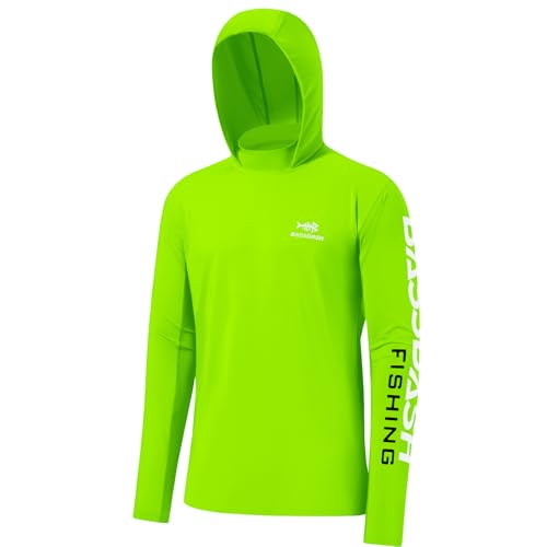 Bassdash Herren Kapuzenpullover Shirt Sonnenschutz UPF50+ UV Pullover Langarm Hoodie für Angeln Rash Guard von Bassdash
