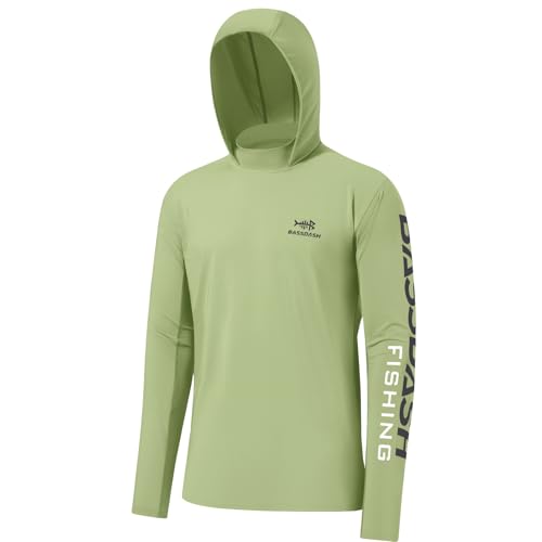 Bassdash Herren Kapuzenpullover Shirt Sonnenschutz UPF50+ UV Pullover Langarm Hoodie für Angeln Rash Guard von Bassdash