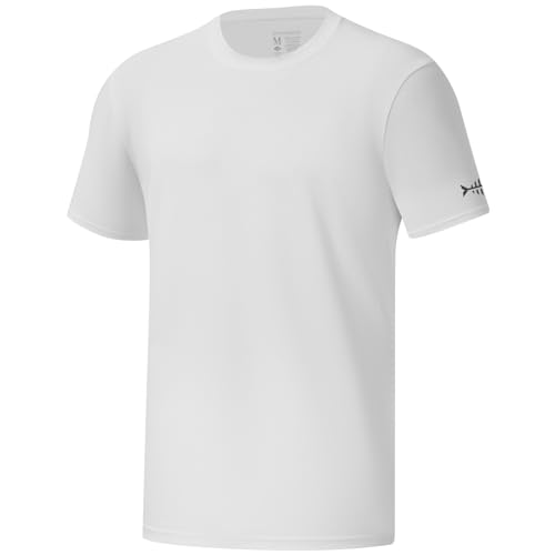Bassdash Herren Kurzärmeliges T-Shirt ultraweicher Baumwollmischung UPF 50+ Sonnenschutz leicht kühlend Basic Bassdash Herren Kurzärmeliges T-Shirt ultraweicher Baumwollmischung UPF 50+ Sonnenschutz leicht kühlend Basic von Bassdash