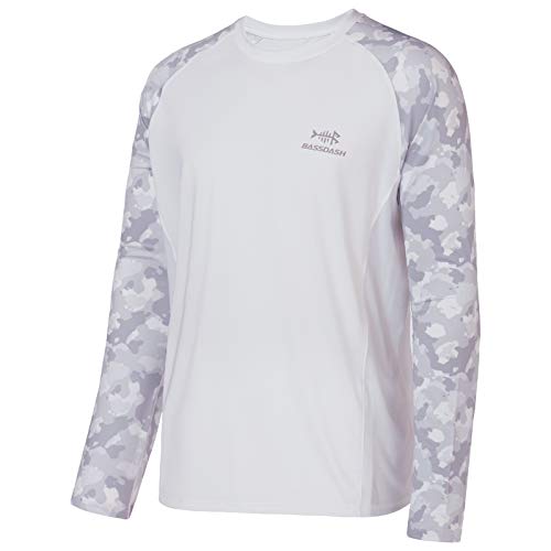 Bassdash Herren Langarmshirt Camo Shirt Performance mit 50 UPF Sonnenschutz Schnelltrocknend von Bassdash