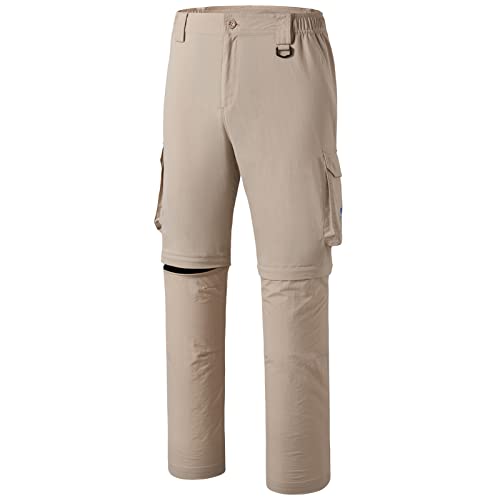 Bassdash Wanderhose Herren Zip Off Trekkinghose,Schnell Trocknende Outdoorhose,Wasserabweisend Leichte Cargo Hosen mit UPF50+ Sonnenschutz für Angeln Wandern FS24M von Bassdash