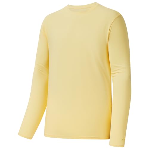 Bassdash Herren T Shirt Angelhemd ultraweich Baumwollmischung UPF 50+ langärmelig UV-Sonnenschutz lässiges Performance von Bassdash