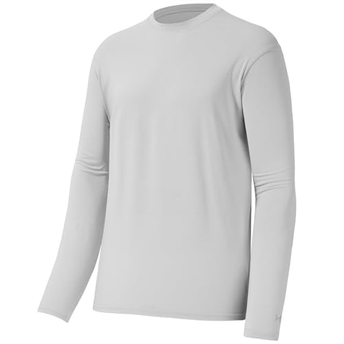 Bassdash Herren T Shirt Angelhemd ultraweich Baumwollmischung UPF 50+ langärmelig UV-Sonnenschutz lässiges Performance von Bassdash