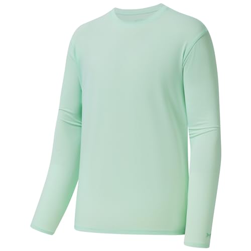Bassdash Herren T Shirt Angelhemd ultraweich Baumwollmischung UPF 50+ langärmelig UV-Sonnenschutz lässiges Performance von Bassdash