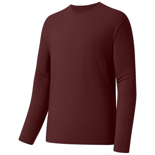 Bassdash Herren T Shirt Angelhemd ultraweich Baumwollmischung UPF 50+ langärmelig UV-Sonnenschutz lässiges Performance von Bassdash