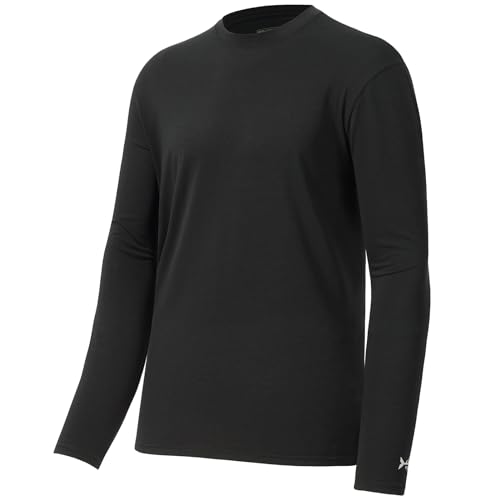 Bassdash Herren T Shirt Angelhemd ultraweich Baumwollmischung UPF 50+ langärmelig UV-Sonnenschutz lässiges Performance von Bassdash