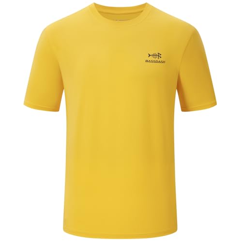 Bassdash Herren T-Shirts Kurzarm UPF 50+ Angelshirts Performance UV-Sonnenschutz Wandern Atmungsaktives Schnelltrocknendes von Bassdash