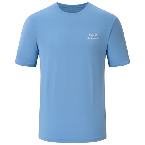Bassdash Herren T-Shirts Kurzarm UPF 50+ Angelshirts Performance UV-Sonnenschutz Wandern Atmungsaktives Schnelltrocknendes von Bassdash