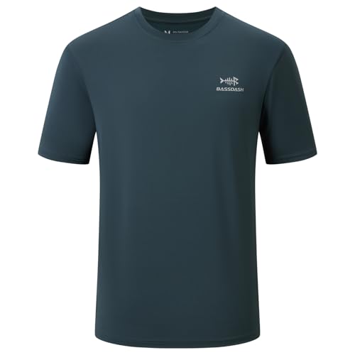 Bassdash Herren T-Shirts Kurzarm UPF 50+ Angelshirts Performance UV-Sonnenschutz Wandern Atmungsaktives Schnelltrocknendes von Bassdash