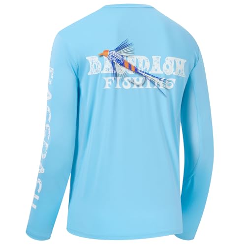 Bassdash Herren UPF 50+ UV Sonnenschutz Langarmshirt Grafik Angel Langarm T-Shirt Feuchtigkeitsableitendem von Bassdash