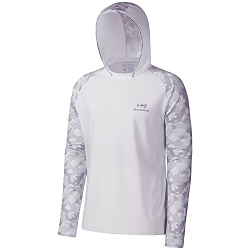 Bassdash Herren UPF 50 Sonnenschutz UV-Schutz Kapuzenpullover Funktion Hoodie Langarm Angeln Shirt Camo von Bassdash
