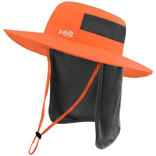 Bassdash Sonnenhut Fischerhut Bucket Hut UPF 50+ UV-Schutz Wasserdichter taktischer Angelhut mit breiter Krempe Einstellbare Größe mit Abnehmbarer Halsklappe für Männer und Frauen von Bassdash