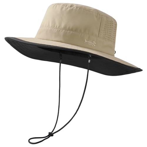 Bassdash Sonnenhut Fischerhut Sommerhut UPF 50+ wasserabweisender mit laserperforiertem Netz verstellbar Herren Damen Angeln Wandern von Bassdash