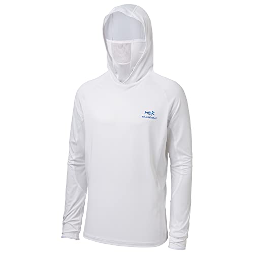 Bassdash UPF 50+ Herren T-Shirt Langarm Angelhemd mit Maske UV Schutz Neck Gaiter Hoodie mit Daumenloch Bassdash UPF 50+ Herren T-Shirt Langarm Angelhemd mit Maske UV Schutz Neck Gaiter Hoodie mit Daumenloch von Bassdash