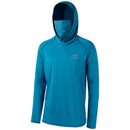 Bassdash UPF 50+ Herren T-Shirt Langarm Angelhemd mit Maske UV Schutz Neck Gaiter Hoodie mit Daumenloch Bassdash UPF 50+ Herren T-Shirt Langarm Angelhemd mit Maske UV Schutz Neck Gaiter Hoodie mit Daumenloch von Bassdash
