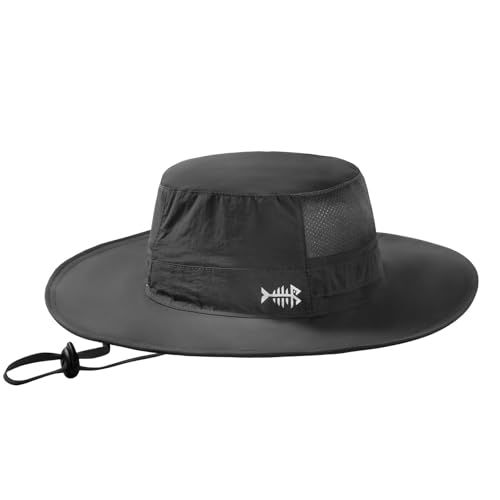Bassdash UPF 50 + Angeln Sonnenhut Herren Wasserdicht Unisex Breite Krempe Bucket Boonie Hut Outdoor Fischerhut für Wandern Camping Safari Klassische BuschhüTe FH15 von Bassdash
