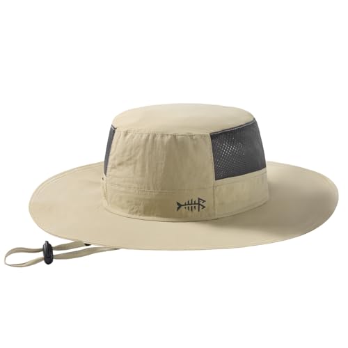 Bassdash UPF 50 + Angeln Sonnenhut Herren Wasserdicht Unisex Breite Krempe Bucket Boonie Hut Outdoor Fischerhut für Wandern Camping Safari Klassische BuschhüTe FH15 von Bassdash