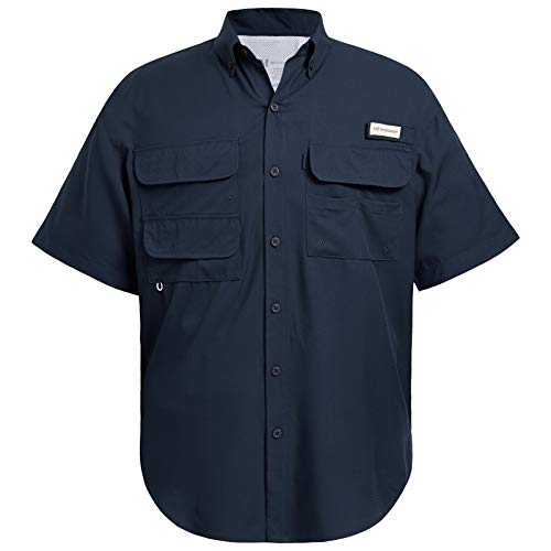 Bassdash UPF 50 Herren Hemd Kurzarm Outdoor Funktionshemd von Bassdash