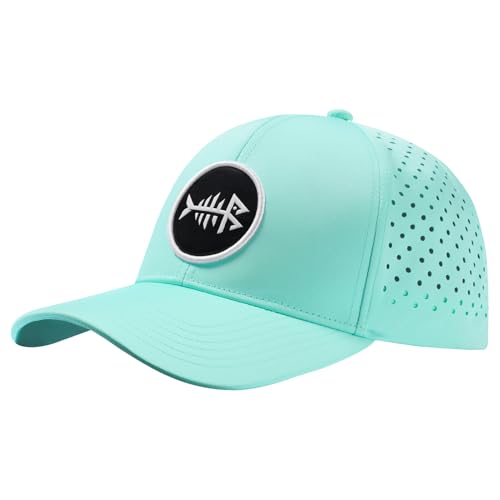 Bassdash UPF50+ Schnell Trocknende Baseball Cap Wasserdicht Laser Cut Mesh Snapback Hut Verstellbar für Frauen Angeln Wandern Baseballkappe Damen Und Herren Kappe FH14 von Bassdash
