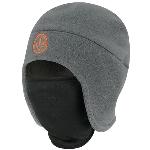 Bassdash Beanie Mütze Wintermütze 2-in-1 Mütze aus Weichem Fleece mit Skimasken Ohrenklappe Angel und Jagd Mütze für Herren und Damen bei Kaltem Wetter von Bassdash