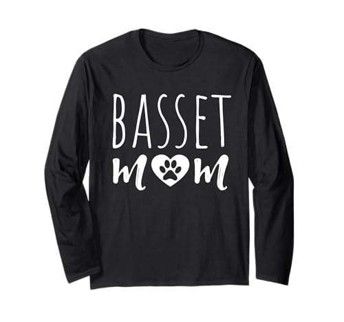 Basset Mama Hund Mutter Basset Hound Besitzer Mama Großmutter Langarmshirt Basset Mama Hund Mutter Basset Hound Besitzer Mama Großmutter Langarmshirt von Basset Hound Lover Family Apparel
