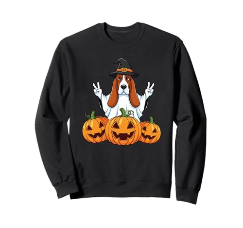 Basset Hound Ghost Pumpkin Boo Halloween Kinder Herren Damen Sweatshirt Basset Hound Ghost Pumpkin Boo Halloween Kinder Herren Damen Sweatshirt von Basset Hound Lover Halloween Ghost Pumpkin Outfits