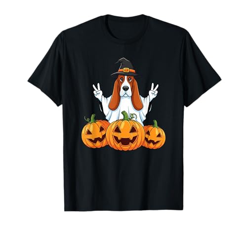 Basset Hound Ghost Pumpkin Boo Halloween Kinder Herren Damen T-Shirt Basset Hound Ghost Pumpkin Boo Halloween Kinder Herren Damen T-Shirt von Basset Hound Lover Halloween Ghost Pumpkin Outfits