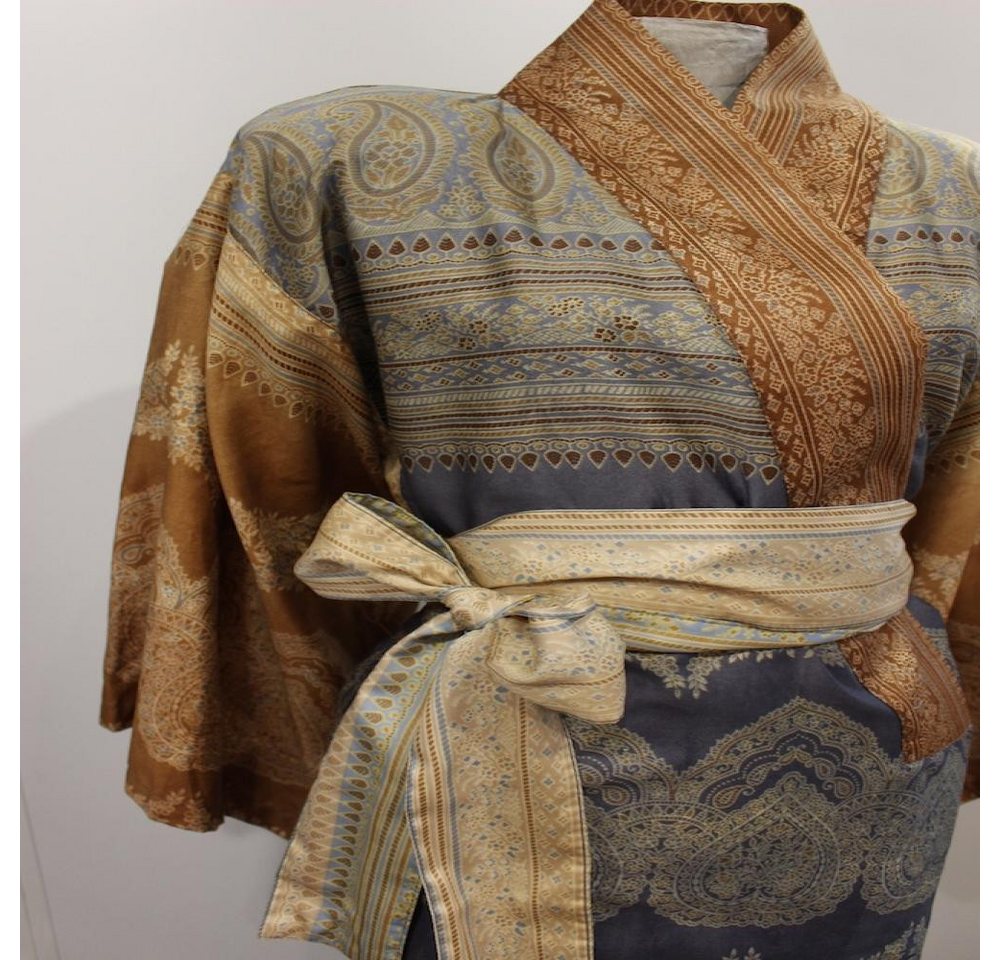 Bassetti Kimono Brunelleschi V7 S/M, 100% Baumwolle, mit Bindegürtel, Mako-Satin von Bassetti