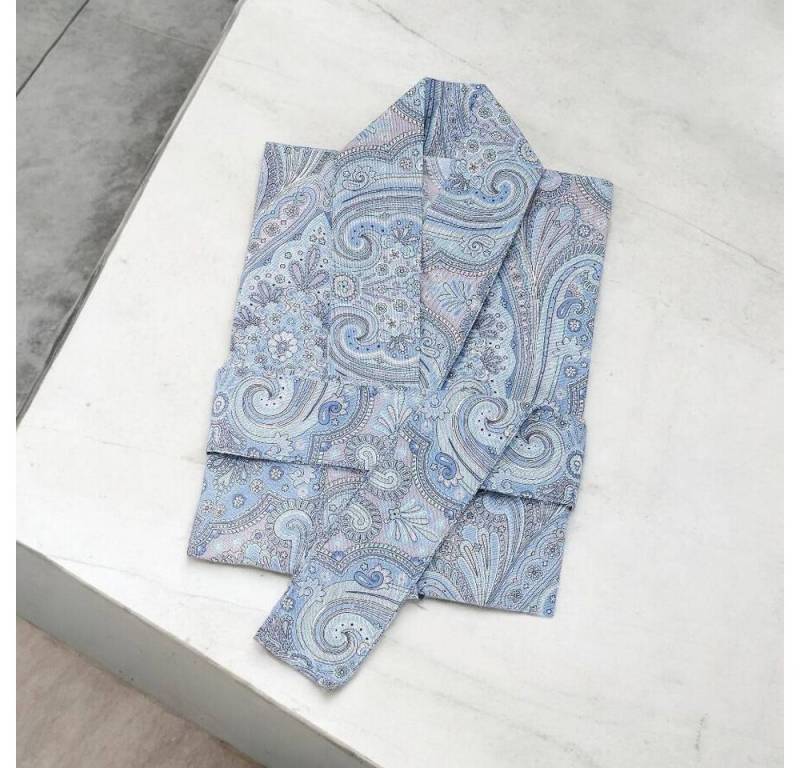 Bassetti Kimono Isolabella C1 in L/XL, 100% Baumwolle, Mit Bindegürtel, Mako-Satin von Bassetti