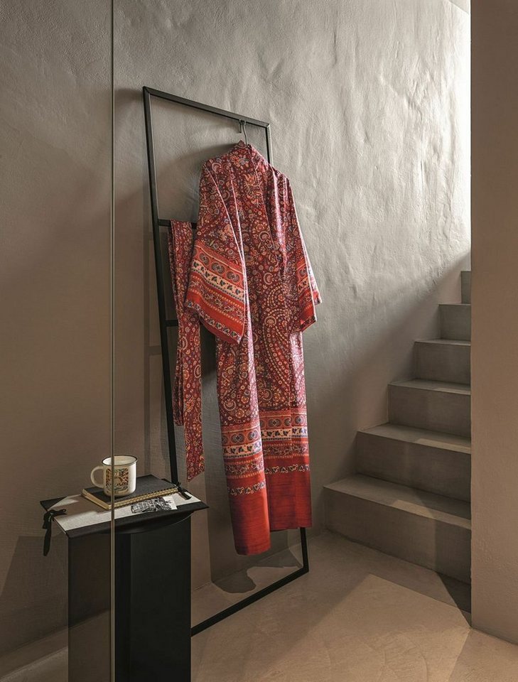 Bassetti Kimono PIAZZA DI SPAGNA R1 in L/XL, 100% Baumwolle, mit Bindegürtel, Mako-Satin von Bassetti