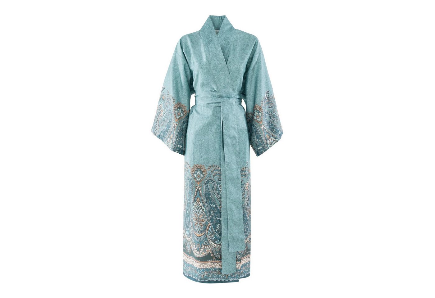 Bassetti Kimono Sabbioneta V1 Limited Edition in L/XL, 100% Baumwolle, Mit Bindegürtel, Mako-Satin von Bassetti