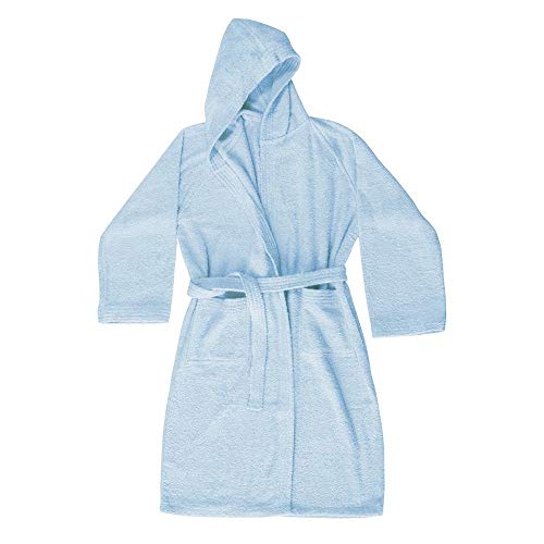 Bassetti Time Bademantel mit Kapuze, Unisex, erhältlich in den Größen S, M, L, XL, XXL, Material: Mikrofrottee aus 100 % Baumwolle, 360 g/m² M - 46 / 48 CELESTE - 1300 von Bassetti