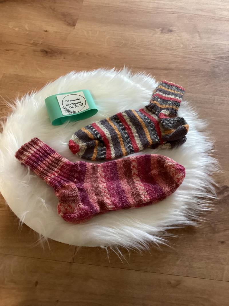 Handgestrickte Socken Wollsocken Erwachsene Kinder von Bastelhexe123