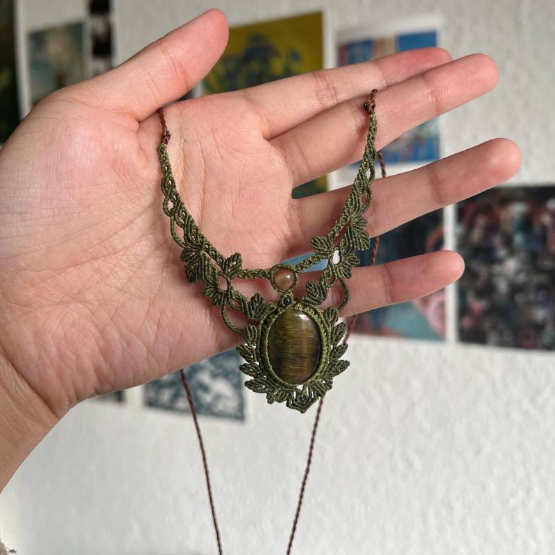 Handgemachte Makramee Halskette | Handmade Macrame Necklace Unikat Handgemachte Makramee Halskette | Handmade Macrame Necklace Unikat von Bastelnpage
