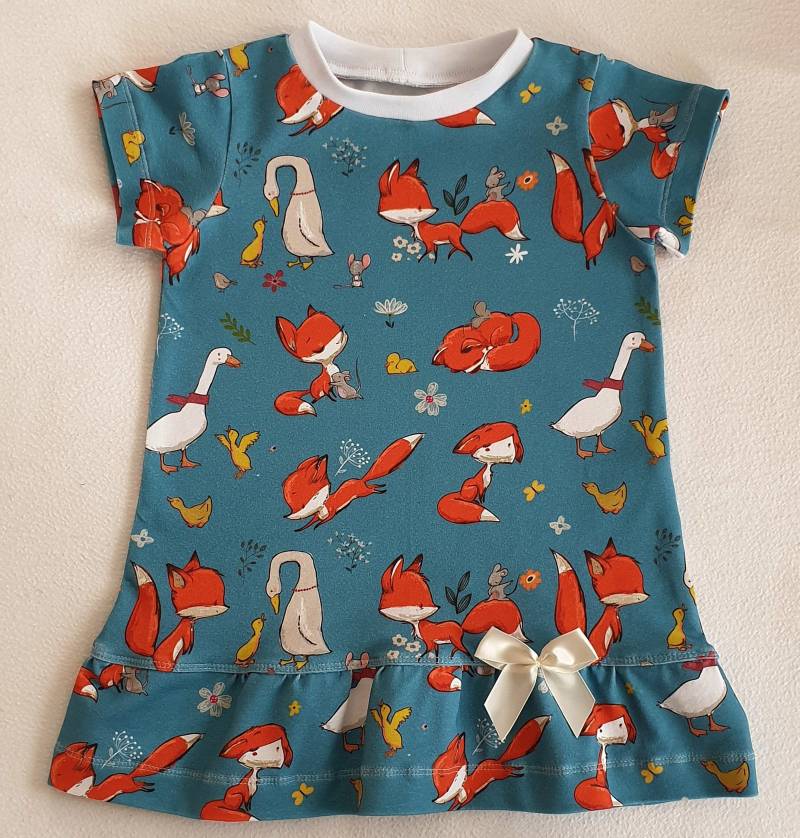 Gr. 80 A-Linien Tunika/Kleid - Fuchs Und Gans von Bastelsurium