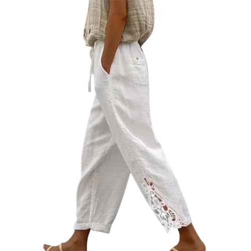 Sommer Hosen Damen Locker Leicht Casual Freizeit Pant Stoffhose Hohe Taille Dehnbar Gerades Bein Weite Leg Hose Sommerhose Locker Bequeme Hose Mit Tunnelzug Weitem Bein Sommer Hosen Damen Locker Leicht Casual Freizeit Pant Stoffhose Hohe Taille Dehnbar Gerades Bein Weite Leg Hose Sommerhose Locker Bequeme Hose Mit Tunnelzug Weitem Bein von Bastwahl