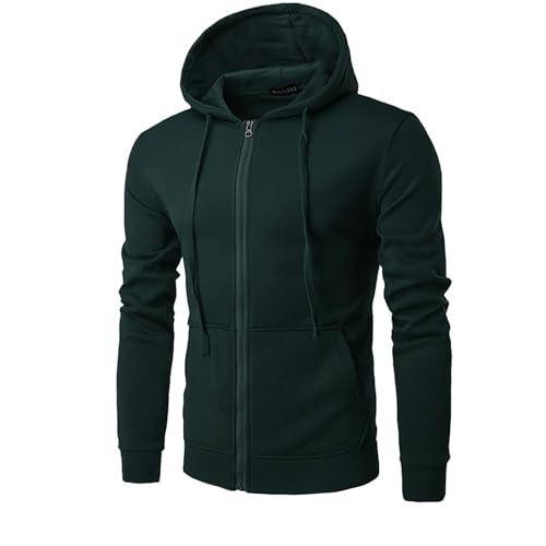 Bastwahl Damen Hoodie Herren Reißverschluss Fleece Warm - Kapuzenjacke Hoodies Unifarbene Langarm Kapuzenpullover Sweatjacke Winter Hooded Sweatshirt Mit Tasche Und Kordelzug von Bastwahl