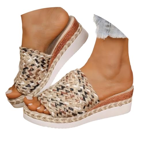 Bastwahl espadrilles für damen, Orthopädische Sandalen Damen Sommer Ergonomische Leder Pantoletten Rutschfeste Offener Hausschuhe Leicht Bequem Slipper Sommerschuhe Bastwahl espadrilles für damen, Orthopädische Sandalen Damen Sommer Ergonomische Leder Pantoletten Rutschfeste Offener Hausschuhe Leicht Bequem Slipper Sommerschuhe von Bastwahl