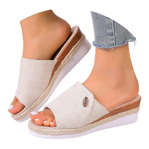 Bastwahl latschen damen, Orthopädische Sandalen Damen Sommer Ergonomische Leder Pantoletten Rutschfeste Offener Hausschuhe Leicht Bequem Slipper Sommerschuhe Bastwahl latschen damen, Orthopädische Sandalen Damen Sommer Ergonomische Leder Pantoletten Rutschfeste Offener Hausschuhe Leicht Bequem Slipper Sommerschuhe von Bastwahl