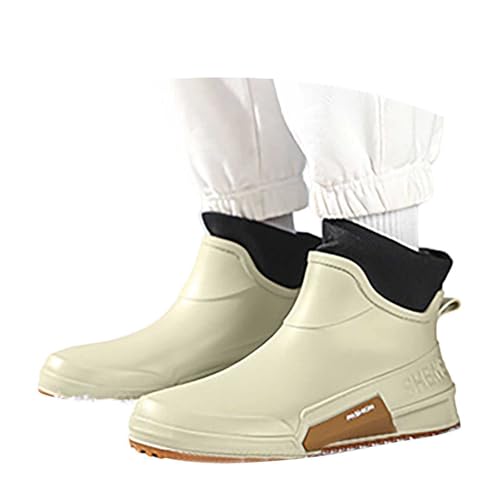 Gummistiefel Damen Halbhoch Regenstiefel Wasserdichte Schuhe Stiefel - Atmungsaktive Einfarbig Outdoor Sommerstiefeletten Kurze Gartenschuhe Weitschaft Vintage Gummi Stiefeletten Leichte Regenschuhe Gummistiefel Damen Halbhoch Regenstiefel Wasserdichte Schuhe Stiefel - Atmungsaktive Einfarbig Outdoor Sommerstiefeletten Kurze Gartenschuhe Weitschaft Vintage Gummi Stiefeletten Leichte Regenschuhe von Bastwahl