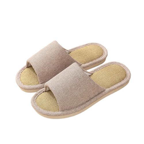 Hausschuhe Leinen Damen Herren Winter & Sommer - Atmungsaktive Baumwolle Material Atmungsaktiv Und Komfortabel Gästehausschuhe Hotel Home Spa Innenbereich Ideal Für Frühling Rutschfest Boho Slippers Hausschuhe Leinen Damen Herren Winter & Sommer - Atmungsaktive Baumwolle Material Atmungsaktiv Und Komfortabel Gästehausschuhe Hotel Home Spa Innenbereich Ideal Für Frühling Rutschfest Boho Slippers von Bastwahl